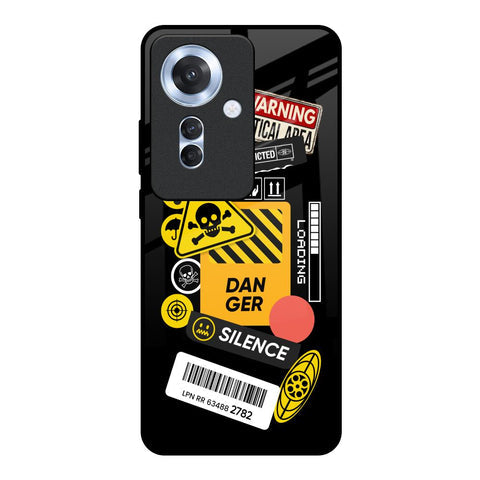 Danger Signs Glossy Case for Oppo F25 Pro 5G