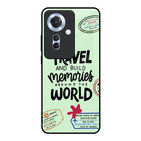 Travel Stamps Glossy Case for Oppo F25 Pro 5G