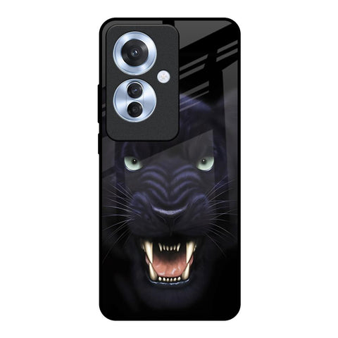Angry Black Leopard Glossy Case for Oppo F25 Pro 5G