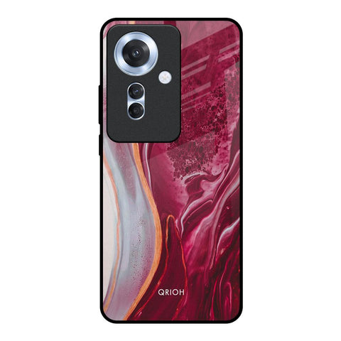 Crimson Ruby Glossy Case for Oppo F25 Pro 5G