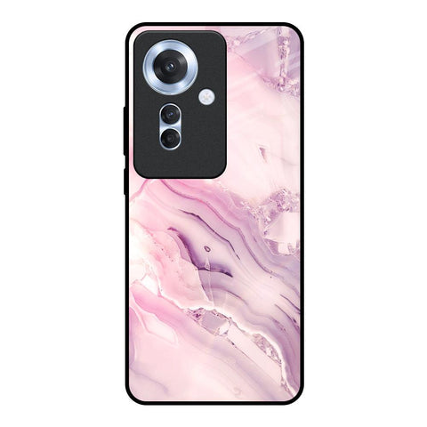 Diamond Pink Gradient Glossy Case For Oppo F25 Pro 5G