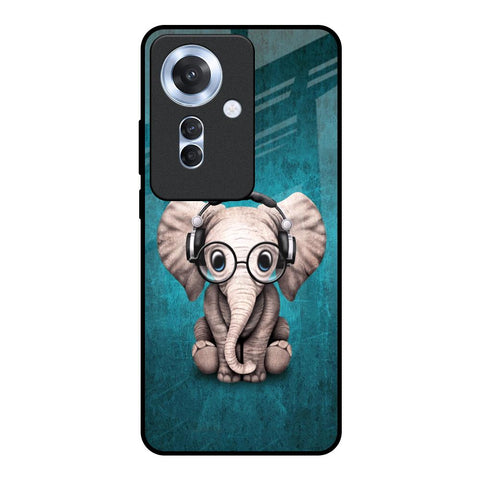 Adorable Baby Elephant Glossy Case For Oppo F25 Pro 5G