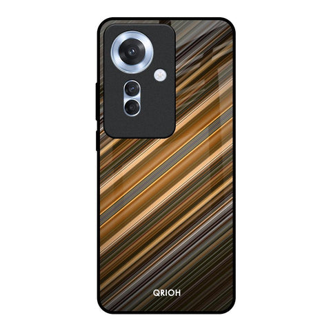 Diagonal Slash Pattern Glossy Case for Oppo F25 Pro 5G
