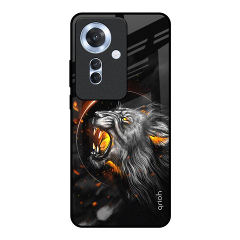 Aggressive Lion Glossy Case for Oppo F25 Pro 5G