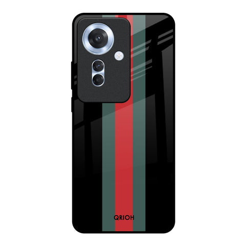 Vertical Stripes Glossy Case for Oppo F25 Pro 5G