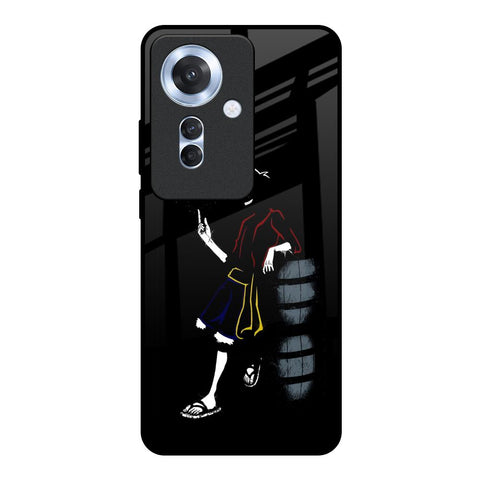 Luffy Line Art Glossy Case for Oppo F25 Pro 5G