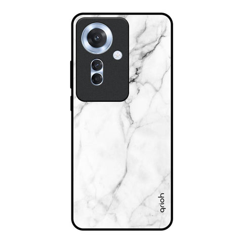Modern White Marble Glossy Case for Oppo F25 Pro 5G