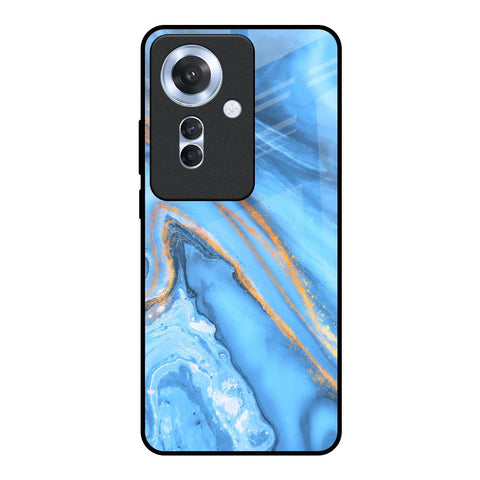 Vibrant Blue Marble Glossy Case for Oppo F25 Pro 5G
