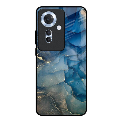 Blue Cool Marble Glossy Case for Oppo F25 Pro 5G