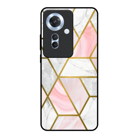 Geometrical Marble Glossy Case for Oppo F25 Pro 5G