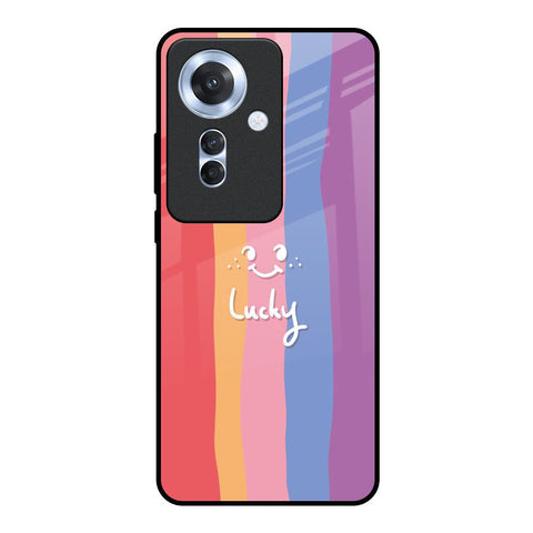 Lucky Abstract Glossy Case for Oppo F25 Pro 5G