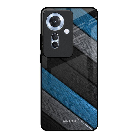 Multicolor Wooden Effect Glossy Case for Oppo F25 Pro 5G