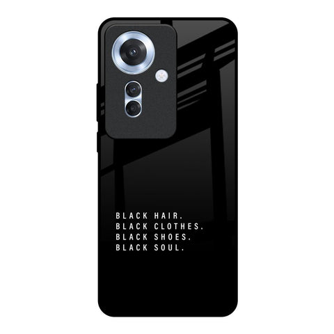 Black Soul Glossy Case for Oppo F25 Pro 5G