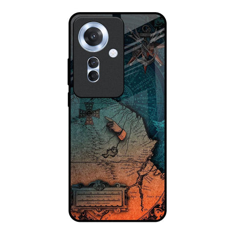 Geographical Map Glossy Case for Oppo F25 Pro 5G