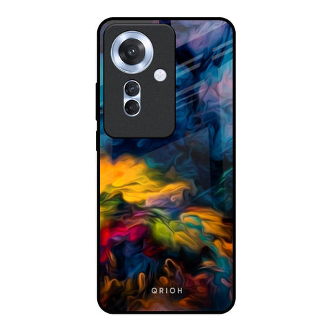 Multicolor Oil Painting Glossy Case for Oppo F25 Pro 5G