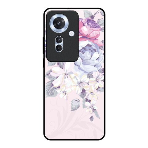 Elegant Floral Glossy Case for Oppo F25 Pro 5G