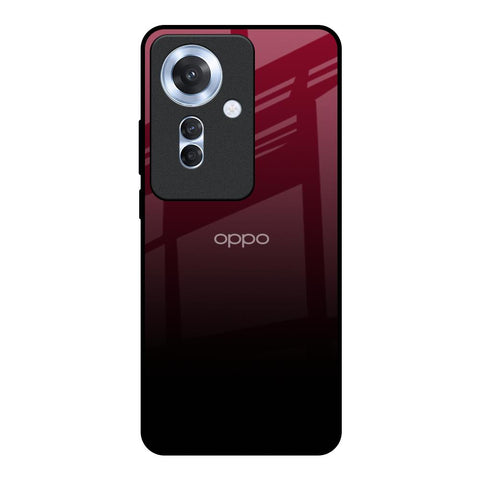 Wine Red Glossy Case For Oppo F25 Pro 5G