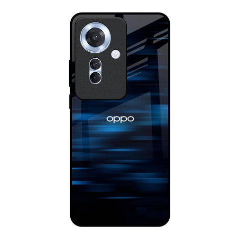 Blue Rough Abstract Glossy Case for Oppo F25 Pro 5G