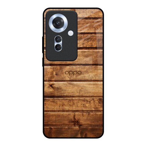 Wooden Planks Glossy Case for Oppo F25 Pro 5G