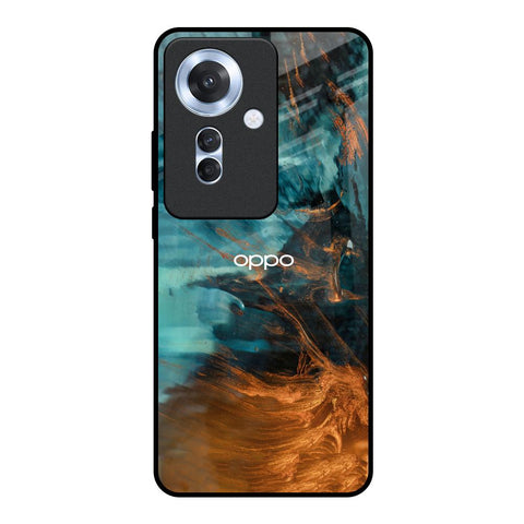 Golden Splash Glossy Case for Oppo F25 Pro 5G