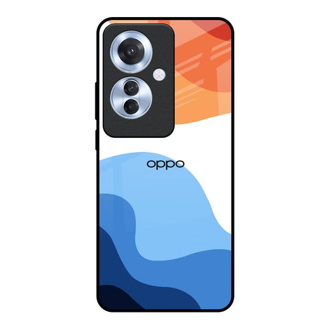 Wavy Color Pattern Glossy Case for Oppo F25 Pro 5G