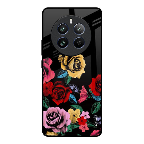 Floral Decorative Glossy Case For Realme 12 Pro 5G