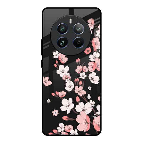 Black Cherry Blossom Glossy Case for Realme 12 Pro 5G