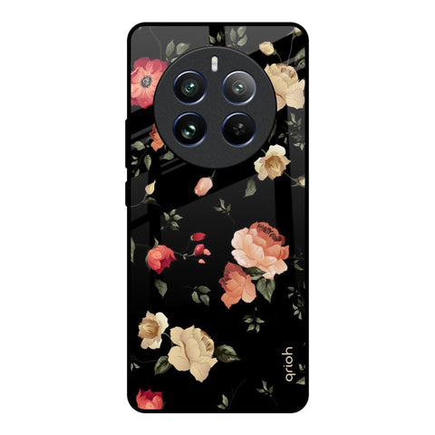 Black Spring Floral Glossy Case for Realme 12 Pro 5G
