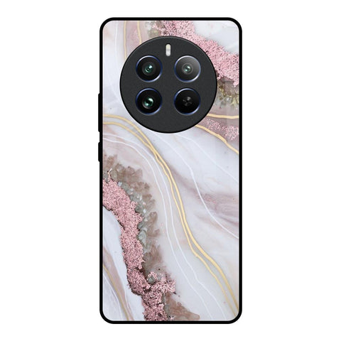 Pink & Gold Gllitter Marble Glossy Case for Realme 12 Pro 5G