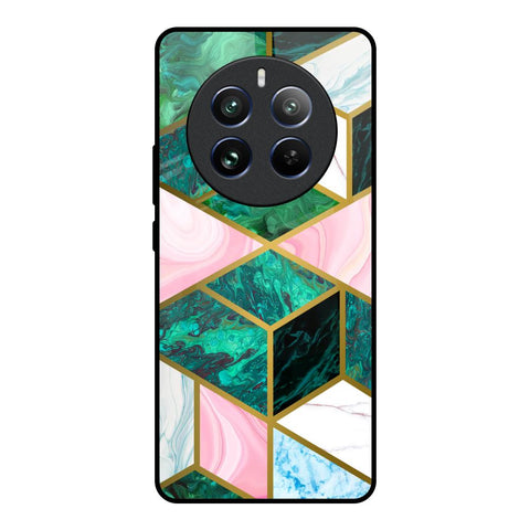 Seamless Green Marble Glossy Case for Realme 12 Pro 5G