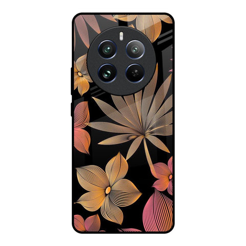 Lines Pattern Flowers Glossy Case for Realme 12 Pro 5G