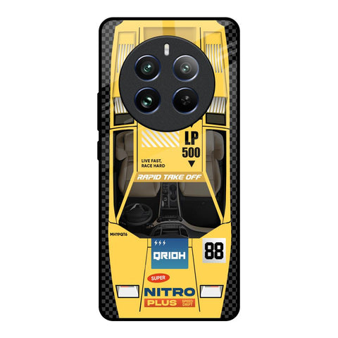 Yellow Racing Car Glossy Case for Realme 12 Pro Plus 5G