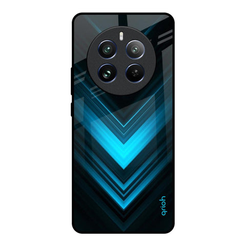 Vertical Blue Arrow Glossy Case For Realme 12 Pro Plus 5G