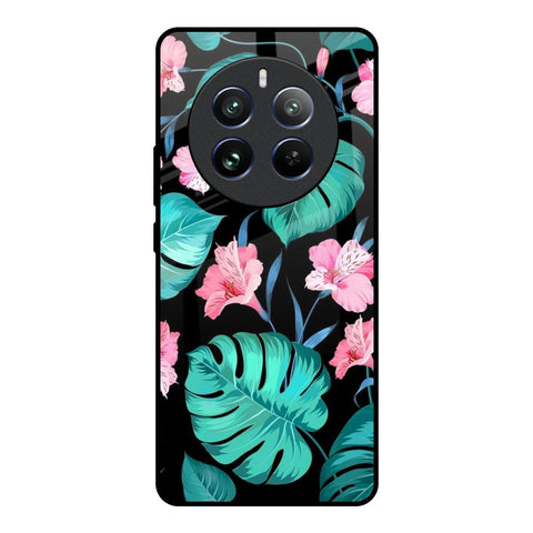 Tropical Leaves & Pink Flowers Glossy Case for Realme 12 Pro Plus 5G