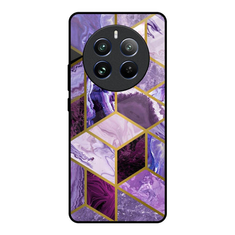Purple Rhombus Marble Glossy Case for Realme 12 Pro Plus 5G