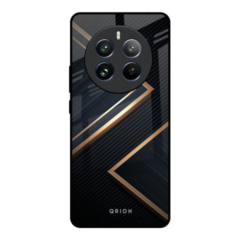 Sleek Golden & Navy Glossy Case for Realme 12 Pro Plus 5G