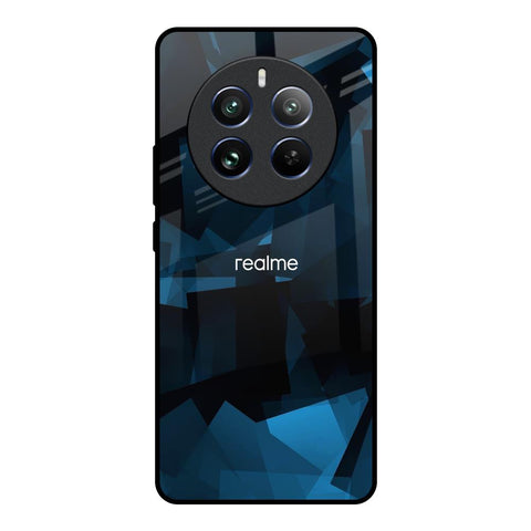 Polygonal Blue Box Glossy Case For Realme 12 Pro Plus 5G