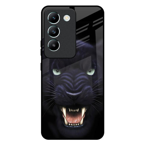 Angry Black Leopard Glossy Case for Vivo T3 5G
