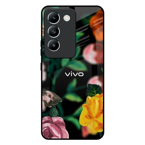 Flowers & Butterfly Glossy Case for Vivo T3 5G