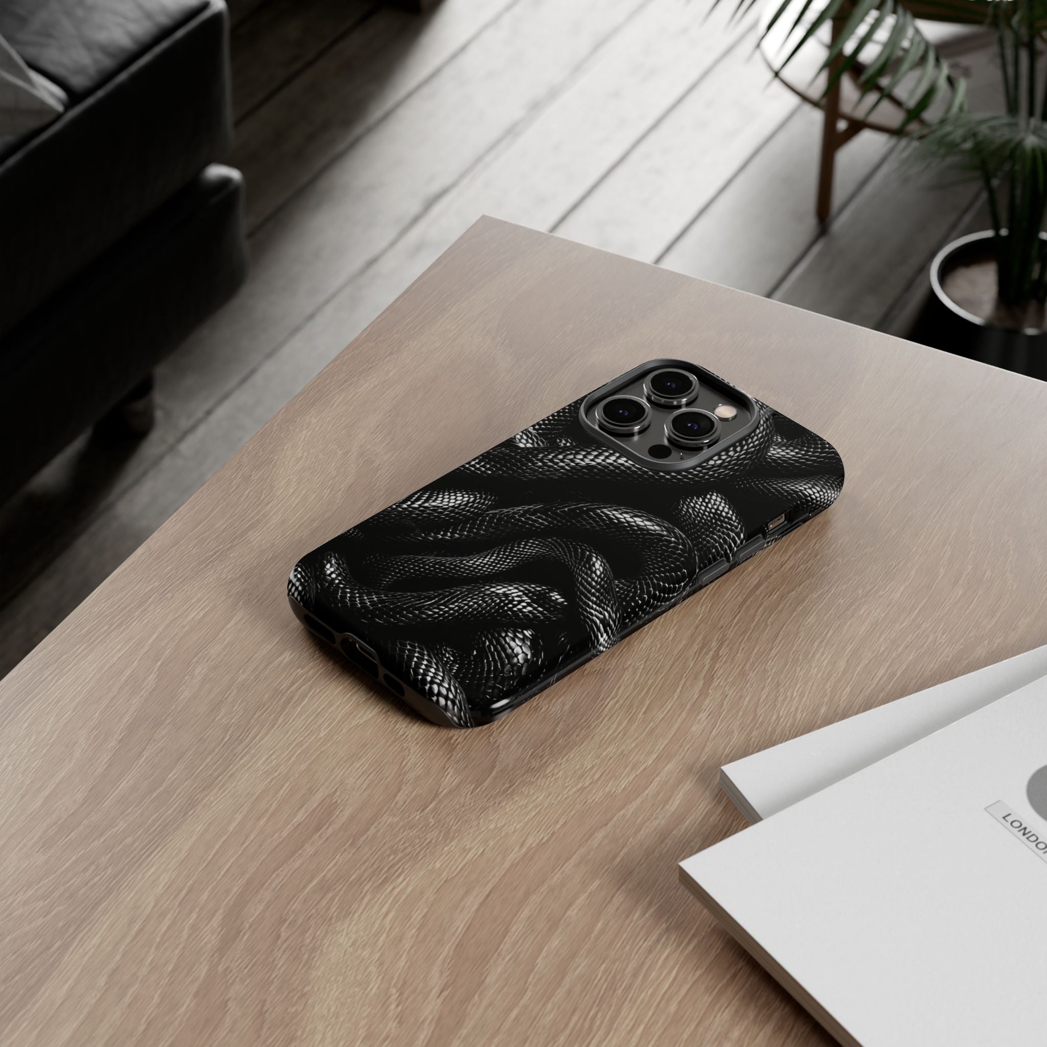 Black Snakes Premium Tough Shining Phone Case (Double Layer) Available For All iPhone Models