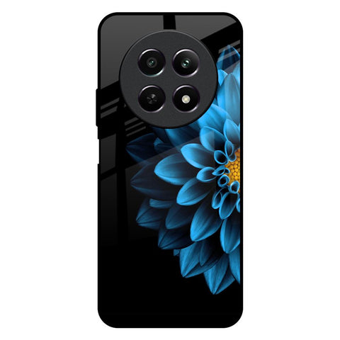 Half Blue Flower Glossy Case for Realme 12 5G
