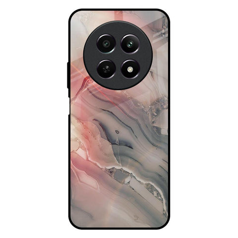 Pink And Grey Marble Glossy Case For Realme 12 5G