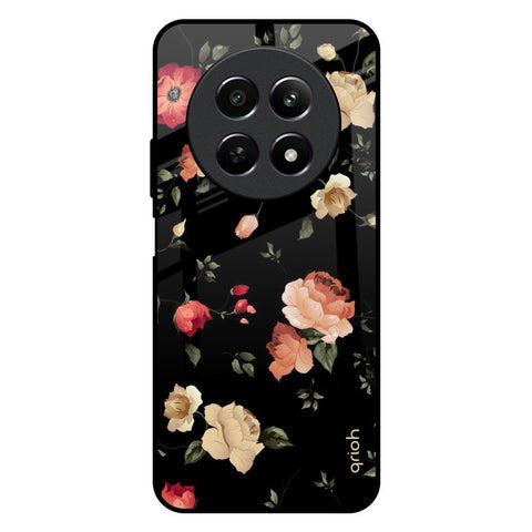 Black Spring Floral Glossy Case for Realme 12 5G