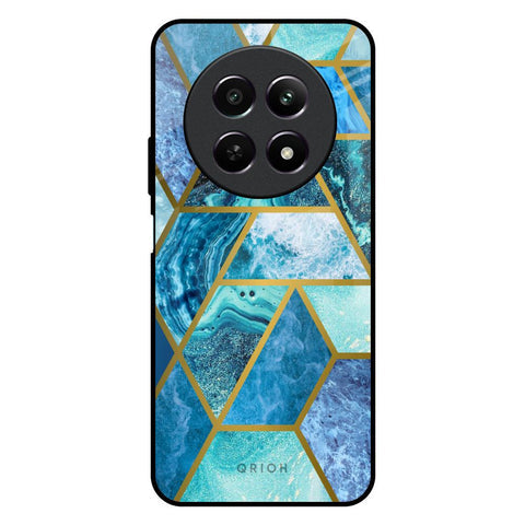 Turquoise Geometrical Marble Glossy Case for Realme 12 5G