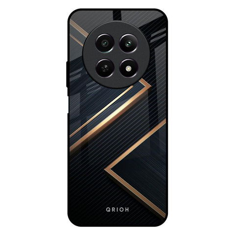 Sleek Golden & Navy Glossy Case for Realme 12 5G