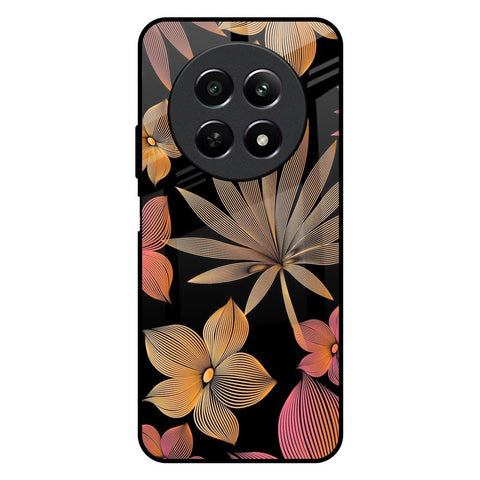 Lines Pattern Flowers Glossy Case for Realme 12 5G
