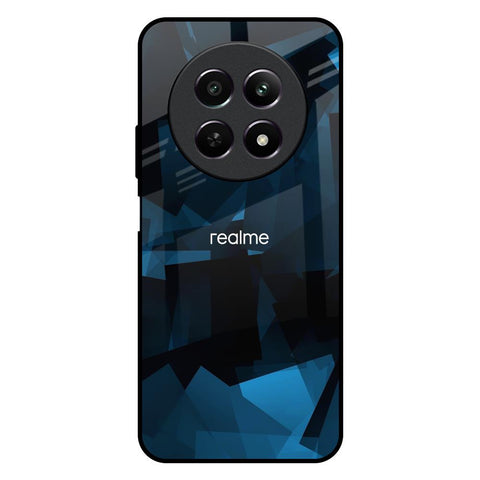 Polygonal Blue Box Glossy Case For Realme 12 5G