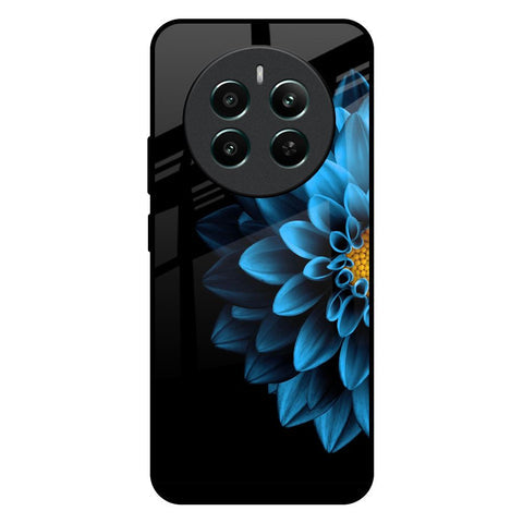 Half Blue Flower Glossy Case for Realme 12 Plus 5G