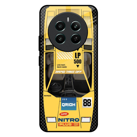 Yellow Racing Car Glossy Case for Realme 12 Plus 5G