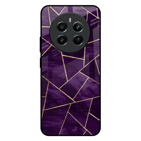 Geometric Purple Glossy Case For Realme 12 Plus 5G